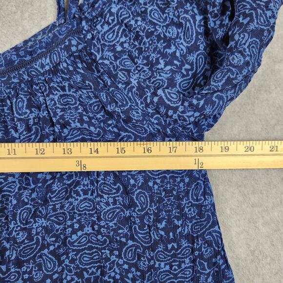 Japna Top Womens Size Small Cold Shoulder Boho Blue - Picture 12 of 14